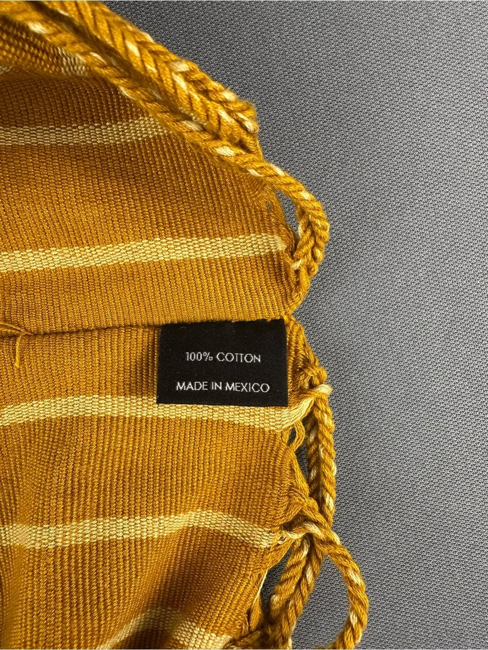 Mustard Yellow Striped Women’s Tote Bag 100% Cotton